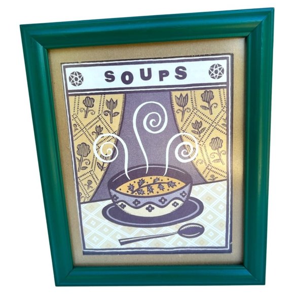 🌸6/$20🌸 Framed “Soups” Print - Picture 1 of 7